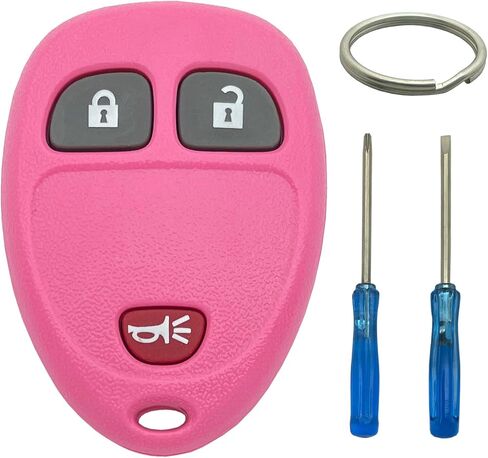 Pink Key Fob Case Shell Fit for Chevy Suburban Tahoe 2007-2014 Traverse 09-17 GMC Yukon 07-14 Acadia Buick Enclave 08-17 Escalade 07-13 Keyless Entry Remote Cover (4 Buttons A) in Saudi Arabia