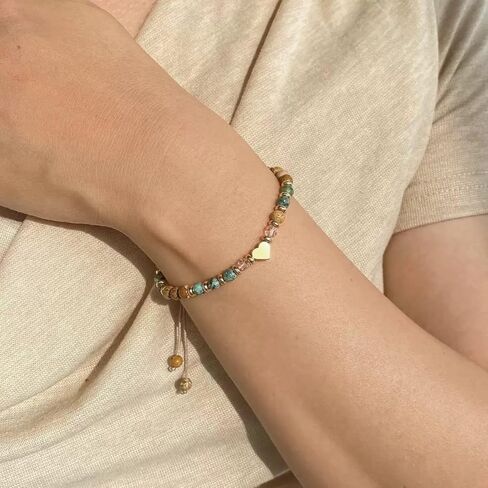 هدية حشو سلة عيد الفصح لسوارها العلاجي الملهم للنساء، احصل على الشفاء العاجل، حشو بيض عيد الفصح أساسيات عيد الميلاد المعمودية وعيد الميلاد والفراولة والكوارتز واليشب الفيروزي وأم مع رسالة in Kuwait