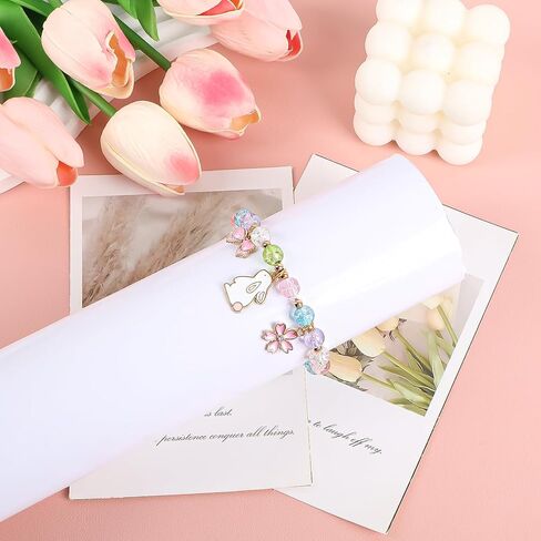 Easter Bracelets Gifts for Girls Women Bunny Beaded Stretch Bracelet Easter Basket Stuffers Cute Bunny Flowers Charm Decorations Presents for Girl Granddaughter Daughter Niece in Kuwait