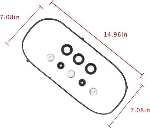 12341RCAA01 0361708 Valve Cover Gasket Sets & Gasket Maker Fit Acura MDX RL TL 3.2 3.5 3.7L V6,Honda Accord Odyssey Pilot Ridgeline 3.0 3.5L,Saturn Vue VS50607R 12341RCAA01 12030RCAA01 VS50427 VS25189 in Saudi Arabia