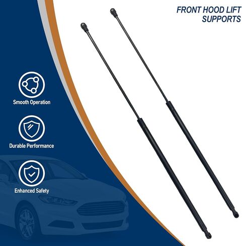 قطعتان من غطاء المحرك الأمامي يدعم مخمدات دعامات زنبركات الغاز للصدمات المتوافقة مع غطاء محرك السيارة سيدان 4 أبواب 2007-2012 لكزس ES350، يستبدل OE# 534400W131، SG129034، 534500W101، 534400W130 in Kuwait