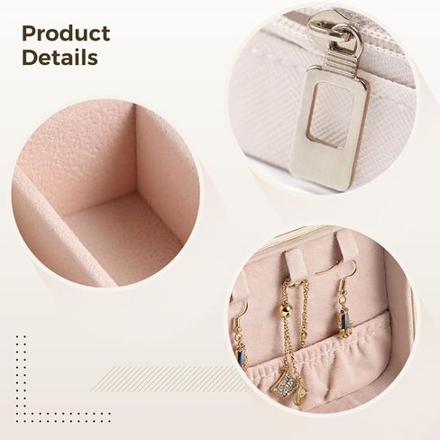 6 قطع من صناديق المجوهرات لوصيفات العروس، مقاس 3.9 × 3.9 × 2 بوصة، حقيبة مجوهرات للسفر مصنوعة من جلد البولي يوريثان الأبيض، منظم تخزين المجوهرات بسحاب للنساء، حامل قلادة على شكل حلقة مدمجة in Kuwait