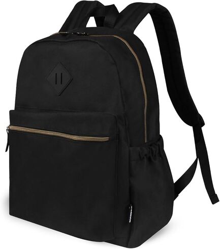 Black Backpack for School Teens Boys Girls, Lightweight Casual Backpacks for Men and Women, Classic Basic Water Resistant Casual Daypack, 15.6 Inch Laptop Bookbag for College High School Work Travel in Saudi Arabia