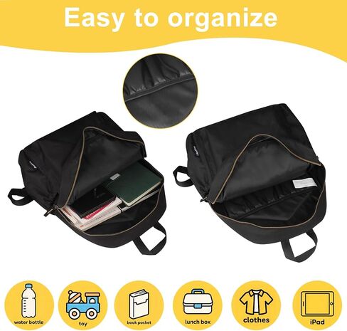Black Backpack for School Teens Boys Girls, Lightweight Casual Backpacks for Men and Women, Classic Basic Water Resistant Casual Daypack, 15.6 Inch Laptop Bookbag for College High School Work Travel in Saudi Arabia
