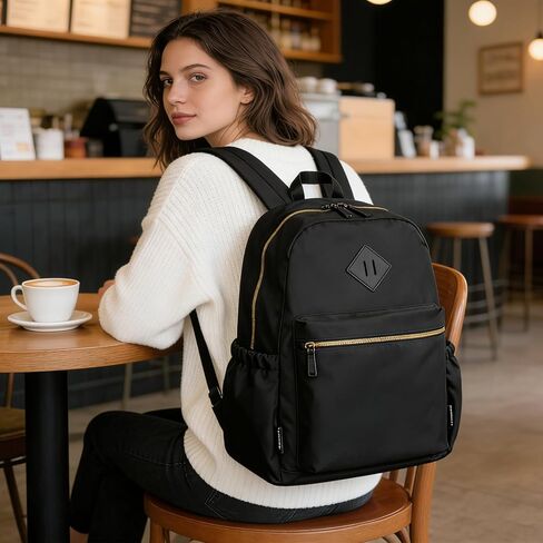 Black Backpack for School Teens Boys Girls, Lightweight Casual Backpacks for Men and Women, Classic Basic Water Resistant Casual Daypack, 15.6 Inch Laptop Bookbag for College High School Work Travel in Saudi Arabia