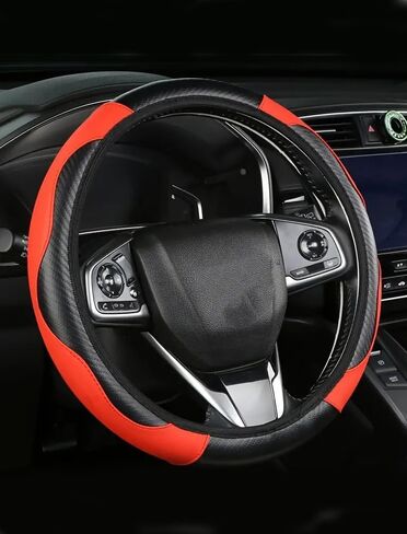 1pc Universal 15 Inch Car Steering Wheel Cover - Anti-Slip, No Inner Ring - for All Car Models - Enhance Grip & Comfort for Drivers,Red in Saudi Arabia