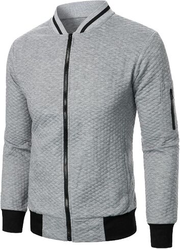 سترة DAVID.ANN الرجالية الكاجوال منفوخة خفيفة الوزن مع سحاب in Kuwait