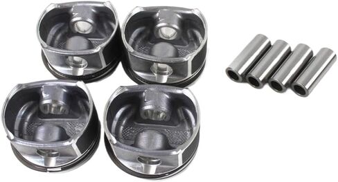 4 PCS Pistons and Rings Set 82mm Bore for M271 Engine Compatible with W203 W204 A209 C200K Kompressor Models in Kuwait