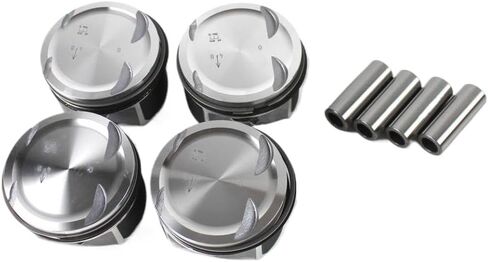 4 PCS Pistons and Rings Set 82mm Bore for M271 Engine Compatible with W203 W204 A209 C200K Kompressor Models in Kuwait