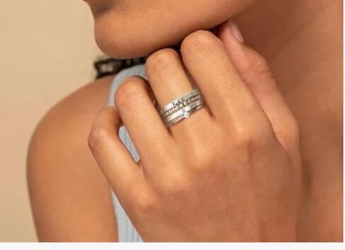 S925 Fuck it Stacked Ring - 4 Rings Set,Fuck It Dainty Bar Ring,Funny Engraved Fuck It Ring Stackable Fuck Rings for Wome, Friendship Ring Statement Signet Ring Jewelry Gifts for Women and men in Saudi Arabia