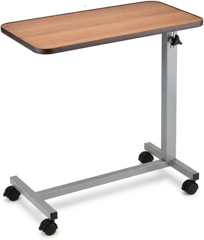 NOVA Medical Products Overbed Tilt Position Table with Locking Swivel Wheels, Easy Adjustable Bedside Tilt Table, Quick and Easy Assembly in Kuwait