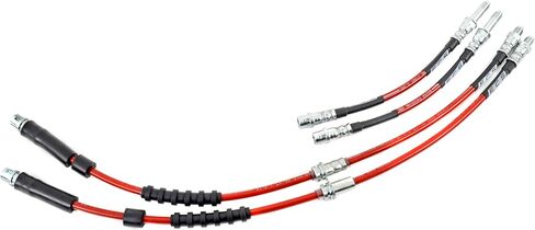 ECS Exact-Fit Stainless Steel Brake Lines - Front and Rear Kit Compatible with BMW F22, F23, F30, F31, F32, F33, F34, F36 Models in Saudi Arabia