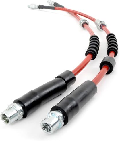 ECS Exact-Fit Stainless Steel Brake Lines - Front and Rear Kit Compatible with BMW F22, F23, F30, F31, F32, F33, F34, F36 Models in Saudi Arabia