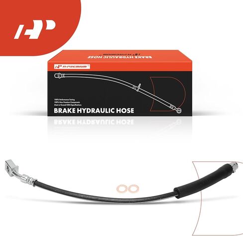 A-Premium Front Driver Side Brake Hydraulic Hose Compatible with Select Chevrolet and Cadillac Models - Corvette 2005-2013, XLR 2004-2009 - Replace# 10366100, 10438149 in Saudi Arabia