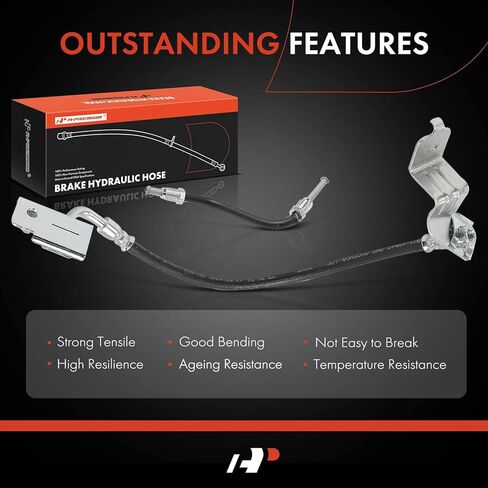A-Premium Rear Passenger Side Brake Hydraulic Hose Compatible with Select Hyundai, Kia Models - Accent 2018-2022, Rio 2018-2023 - Replace# 58738H8000 in Saudi Arabia