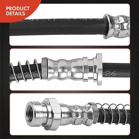 A-Premium Front Brake Hydraulic Hose Compatible with Select Dodge, Chrysler, Eagle and Mitsubishi Models - Sebring 1995-2000, Avenger 1995-2000, Talon 1995-1998, Eclipse 1995-1999, Galant 1994-1998 in Saudi Arabia
