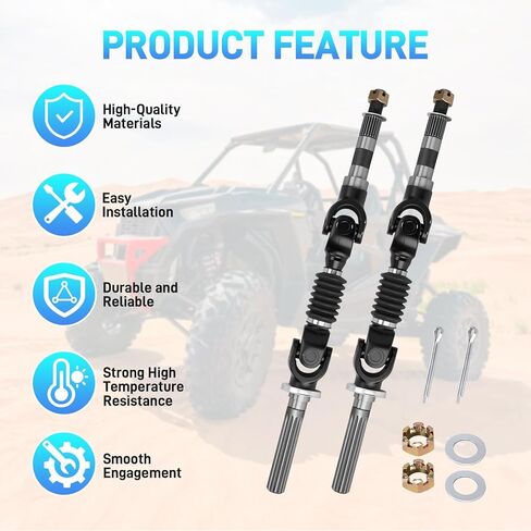 Left Right Rear Axles Set Compatible with 2004-2008 Kubota RTV900, 2007-2013 Kubota RTV1100, 2009-2016 Kubota RTV1140, Rear Shaft Replaces# K7711-12334 K7711-12330 in Kuwait