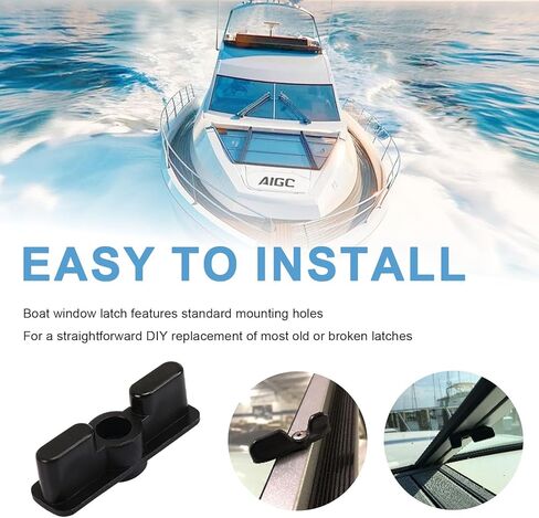 Boat Windshield Double Latch - Nylon Window Latch for Boats Windshield Fastener Replacement | Window Tilt Latch for Boat Windshield Support & RV Emergency Exit Window-2 Sets in Kuwait