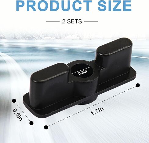 Boat Windshield Double Latch - Nylon Window Latch for Boats Windshield Fastener Replacement | Window Tilt Latch for Boat Windshield Support & RV Emergency Exit Window-2 Sets in Kuwait