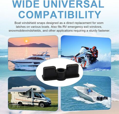 Boat Windshield Double Latch - Nylon Window Latch for Boats Windshield Fastener Replacement | Window Tilt Latch for Boat Windshield Support & RV Emergency Exit Window-2 Sets in Kuwait