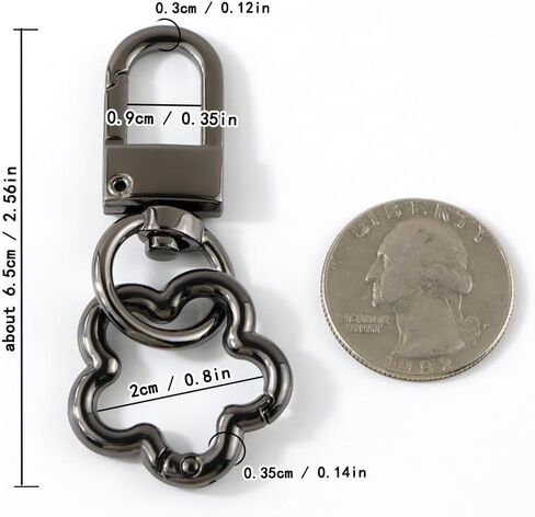 2pcs Double Opening Metal Lobster Buckle Snap Hook, with Flower spring buckle for DIY Crafts, Jewelry Clasps, Lanyard Making in Saudi Arabia