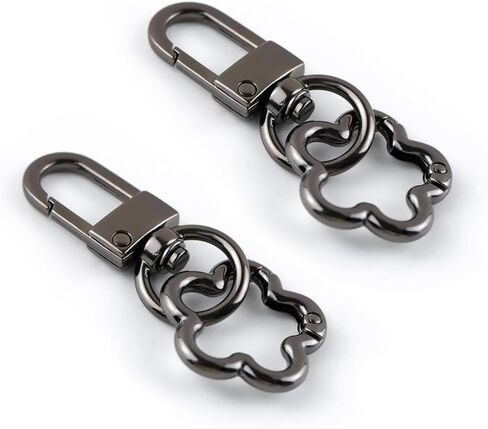 2pcs Double Opening Metal Lobster Buckle Snap Hook, with Flower spring buckle for DIY Crafts, Jewelry Clasps, Lanyard Making in Kuwait