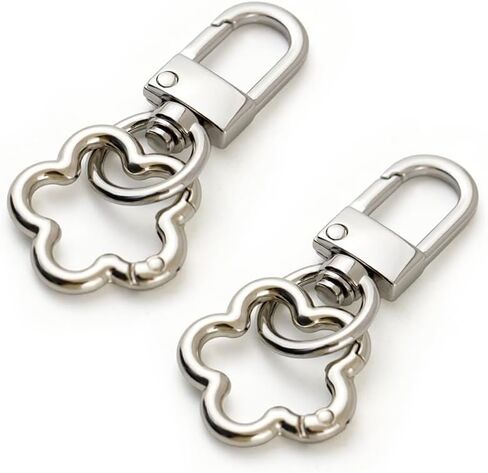 2pcs Double Opening Metal Lobster Buckle Snap Hook, with Flower spring buckle for DIY Crafts, Jewelry Clasps, Lanyard Making in Saudi Arabia