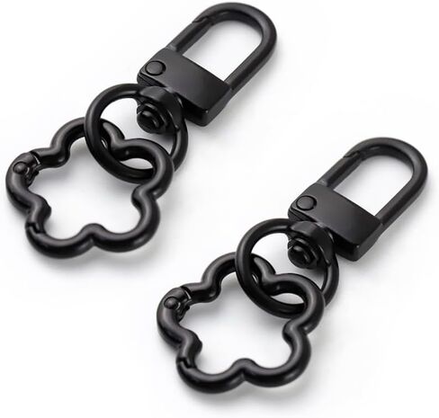 2pcs Double Opening Metal Lobster Buckle Snap Hook, with Flower spring buckle for DIY Crafts, Jewelry Clasps, Lanyard Making in Saudi Arabia