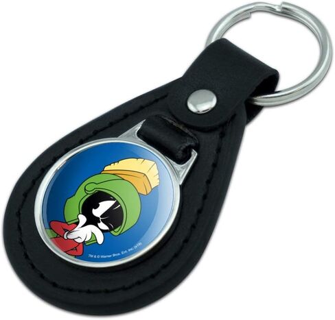 GRAPHICS & MORE Black Leather Looney Tunes Marvin The Martian Keychain in Saudi Arabia