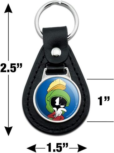 GRAPHICS & MORE Black Leather Looney Tunes Marvin The Martian Keychain in Saudi Arabia