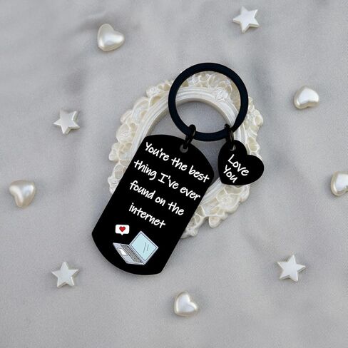 Boyfriend Keychain Boyfriend Gifts From Girlfriend Funny Gifts for Boyfriends Girlfriend I Love You Gift for Him Her Birthday Wedding Anniversary Christmas Valentines Day Gift Romantic Keyring in Kuwait