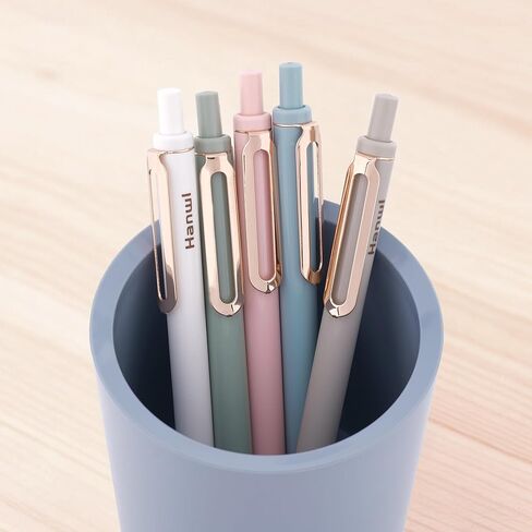 Gel Pens,5 Pack 0.5mm Retractable Quick Dry,Black Ink Fine Point Rolling Ball Gel Pen,Smooth Writing High-End Series Cute Ballpoint for Journaling,Home School Office Supplies in Saudi Arabia