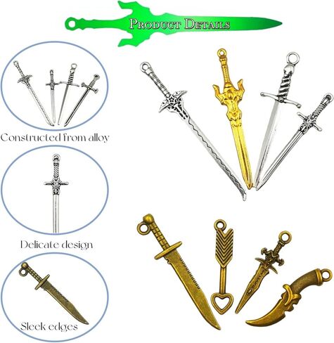 مجموعة من 20 قطعة من الإشارات المرجعية ذات السيف العتيق، مع ملحقات قراءة معدنية عتيقة بثلاثة ألوان، وحلي سيف صغيرة لسهام الكتب، وسحر الكتب، والقلادة، وسلسلة المفاتيح، والإشارات المرجعية الخيالية in Kuwait