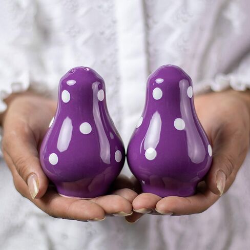 City to Cottage Ceramic Salt and Pepper Shakers Set, Salt Shaker, Salt and Pepper Set, Farmhouse Kitchen Counter Decor for Home Restaurants Wedding, Handcrafted Pistachio Green Polka Dot Spice Shakers in Saudi Arabia