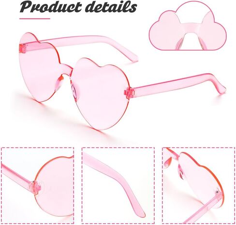 Hoosmoon نظارات شمسية على شكل قلب للنساء نظارات عيد الحب العصرية نظارات شمسية على شكل قلب وردي للنساء نظارات شمسية كبيرة الحجم للنساء في عيد الحب in Kuwait