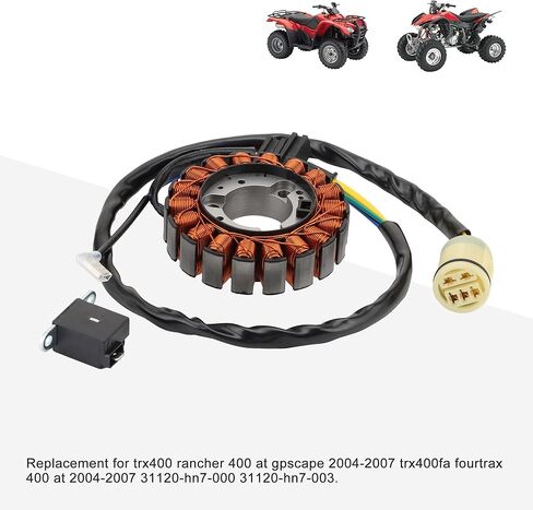 GOOFIT Motorcycle Magneto Stator Coil Replacement for TRX400 Rancher 400 AT GPScape 2004-2007 TRX400FA FourTrax 400 AT 2004-2007 31120-HN7-000 31120-HN7-003 in Saudi Arabia