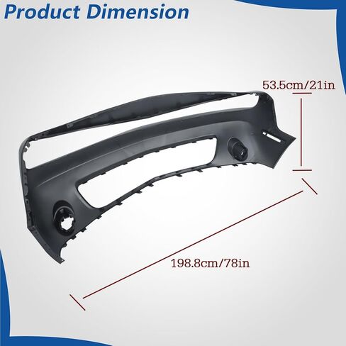 WFLNHB Plastic Front Bumper Cover with Fog Light Holes Primered Replacement for Challenger 2015-2023 68258730AB CH1000A20 in Saudi Arabia