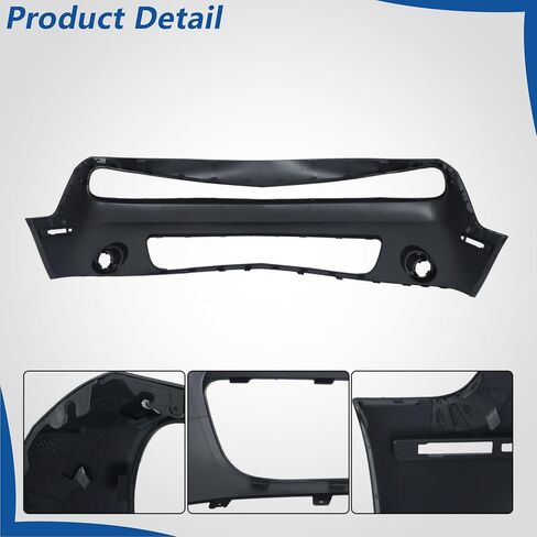 WFLNHB Plastic Front Bumper Cover with Fog Light Holes Primered Replacement for Challenger 2015-2023 68258730AB CH1000A20 in Saudi Arabia