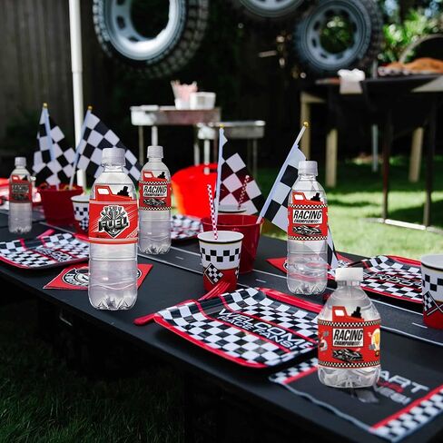 24 قطعة من ملصقات زجاجات المياه لعلب وقود سيارات السباق لتزيين حفلات السباق in Kuwait