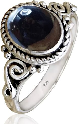 925 Sterling Silver Ring for Womens Emerald Ring, Engagement Ring Bezel Set May Birthstone Gemstone Ring, Christmas Gift in Kuwait