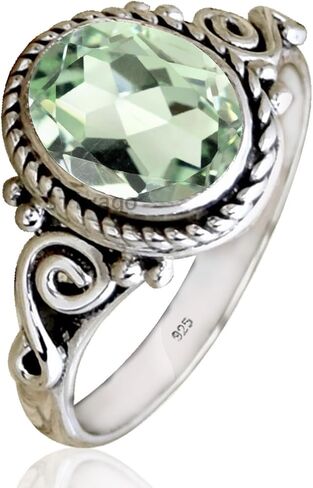 925 Sterling Silver Ring for Womens Emerald Ring, Engagement Ring Bezel Set May Birthstone Gemstone Ring, Christmas Gift in Saudi Arabia