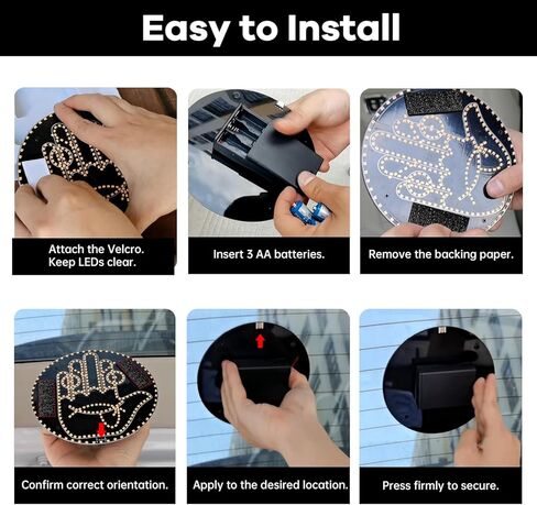 Car Hand Light with Remote, LED Hand Gesture Light for Car Window, Visual Driver Communication Signal with High-Power LEDs, 8 Expressions 6 Modes, Non-Verbal Safety Indicator for Daily Driving in Saudi Arabia