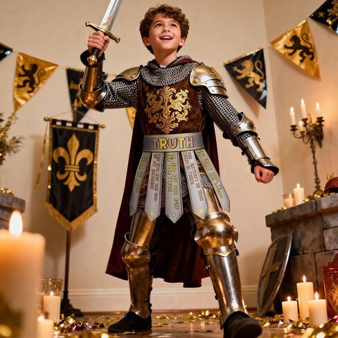 6 Pcs Armor of God Crafts Kit Belt 20inch DIY Belts for Kids Christian Bible Religious Sunday School Crafts with Elastic Ropes for Home School Classroom Activity Party Decoration in Kuwait