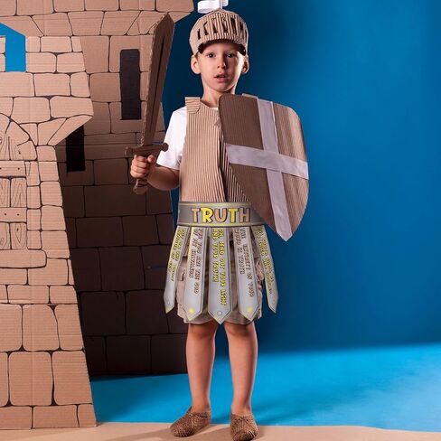 6 Pcs Armor of God Crafts Kit Belt 20inch DIY Belts for Kids Christian Bible Religious Sunday School Crafts with Elastic Ropes for Home School Classroom Activity Party Decoration in Kuwait