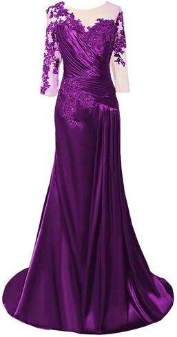 2023 Mother of The Bride Dresses Appliques Beaded Long Sleeve Formal Dress Evening Gowns Women in Saudi Arabia