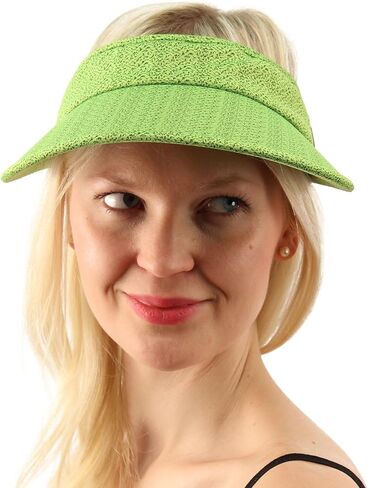 قبعة جولف للحماية من أشعة الشمس فوق البنفسجية بعامل حماية من الأشعة فوق البنفسجية بحافة واسعة 100% من القطن لشاطئ حمام السباحة وليموني in Kuwait
