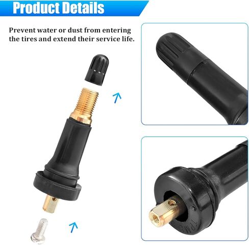 5 قطع جذع صمام إطار السيارة TPMS، فتحات حافة أنبوبية للسيارة، مستشعر ضغط صمام الهواء، استبدال سيقان عجلة السيارة القوية، عالمية لشاحنة سيارات الدفع الرباعي in Kuwait