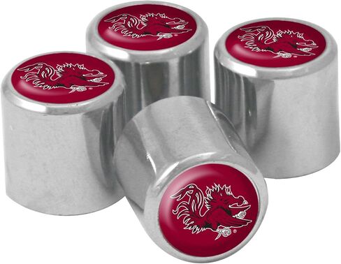 NCAA South Carolina Fighting Gamecocks Metal Tire Valve Stem Caps, 4-Pack in Kuwait