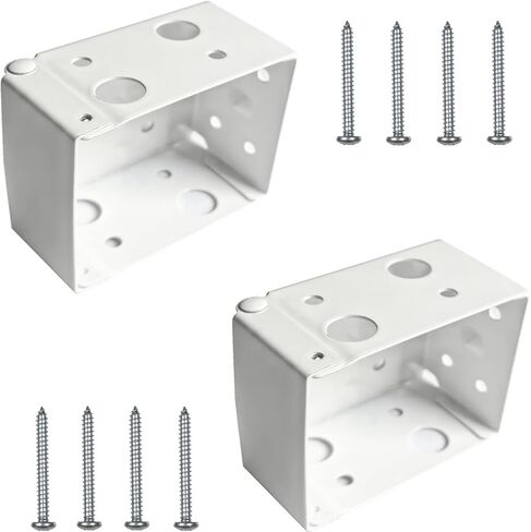 2pcs Blinds Brackets for 2 inch Low Profile Window Blinds Headrail Box Mounting Holder - White Color in Saudi Arabia