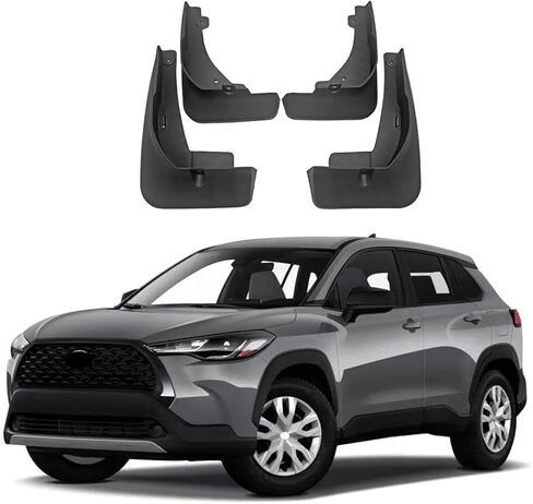 واقيات الطين للسيارة، لسيارة Toyota Corolla Cross 2021 2022 2023 2024 2025 2026 ملحقات قطع غيار السيارات، حاجز الطين الخلفي الأمامي in Kuwait